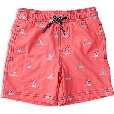 Pink Swim Shorts Children's Clothing Shade Critters Boys Embroidered Swim Shorts - Pink