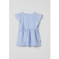 Polarn O. Pyret Blouses & Tunics Polarn O. Pyret Striped Frilled Sleeve Kids Top - Blue