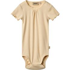 S Bodys Barnkläder Wheat Kortärmad Baby Body Macadamia - Beige