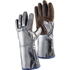 Red Work Gloves Jutec Hitzesch Handsch 5-Finger Universal - Natur/Silber