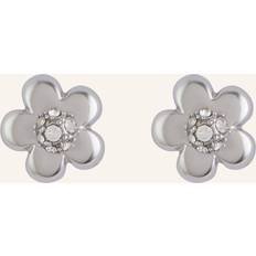 Daisy Stud Earrings - Silver/Crystal