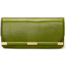 Victoria Beckham Clutch Bag - Green Distressed Leather