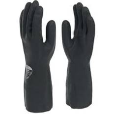 Black Work Gloves Shield Shield Industrial Black Rubber Glove