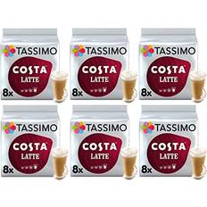 Tassimo Tassimo Costa Latte Coffee Pods 16 Discs 8 Servings Pack of 6