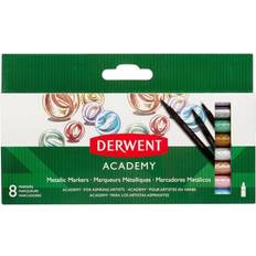 Derwent Markers Derwent Academy Metallic Markers, Set of 8, Shimmering Colours, High Quality, 98212