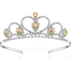 Yellow Crowns & Tiaras Fancy Dress Winkel Yellow Gems Rhinestone Tiara Girl P