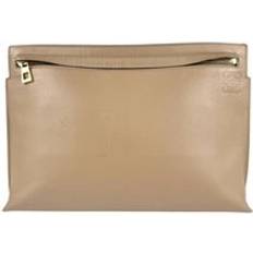 Loewe Preloved Puzzle Clutch Leather - Beige