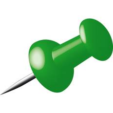 Paperclips en Magneten Alco AL-662-18 Pushpins Doosje 40 Stuks Donkergroen
