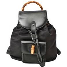 Gucci Backpacks Gucci Preloved Bamboo Backpack Small Women - Black