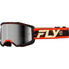 Motorcycle Goggles Fly Racing Zone Youth Motocross Goggles - Black/Red Cream/Mirror