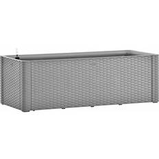 vidaXL Upphöjd Odlingslåda Med Självbevattning 100x43x33 cm Grå