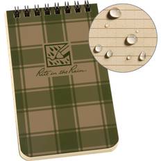 Pocket Top Spiral 3 x 5 Tan Plaid