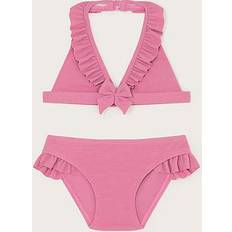 Monsoon Kids' Seersucker Bikini Set - Pink