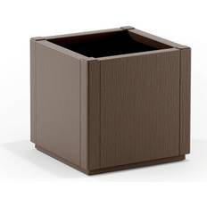 Krukker, Planter & Dyrkning Stefanplast Blomsterkasse Firkantet Ethica 36x36x35cm Brun Plantekasse