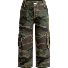 Camouflage Children's Clothing Shein Camouflage Print Cargo Pocket Casual Loose Street Cool Denim Jeans For Young Girls