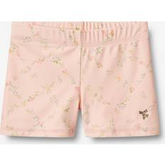 Pink Badebukser Wheat Badeshorts Niki - Powder Checked Flowers