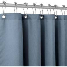 Ebern Designs Shower Curtain for Bathroom with Metal Hooks 182 x 182 cm Navy Blue