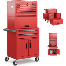Costway 3-in-1 6-Drawer Rolling Tool Chest Storage Cabinet