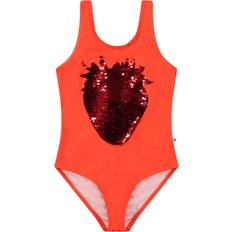 24-36M Bathing Suits Molo Girls Sequinned Strawberry Swimsuit - Orange
