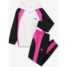 Lacoste Lightweight Diamond Taffeta Tennis Tracksuit - White/Pink