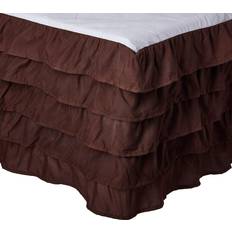 Microfiber Valance Sheets Elegant Comfort Luxurious Premium Quality 1500 Thread Count Wrinkle Fade Resistant Egyptian Quality Microfiber Multi-Ruffle Bed Skirt 15 inch Dro Valance Sheet (203.2x)