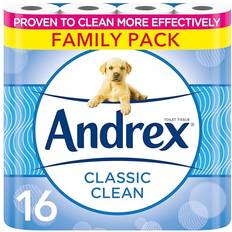 Andrex Toilet Papers Andrex Classic Clean Toilet Rolls 16 Pack Bulk Buy