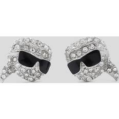 Smycken Karl Lagerfeld Ikon Pavé Charm Earrings - Silver