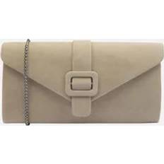 Suede Handbags Lotus Aletta Womens Clutch Bag - Tan