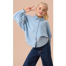 Blue Shirts Angel & Rocket Girls Batwing Denim Shirt Blue