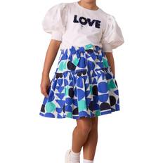 Blue Skirts Children's Clothing Angel & Rocket Girls Print Tiered Skirt Blue