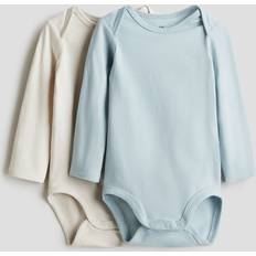 H&M Pack De 2 Bodies De Algodón Extrasuave - Turquesa