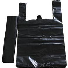 Städutrustning & Rengöringsmedel Tomtop Jms 50 Pcs Trash Bag Black Garbage Bag Thickened PE Large Capacity Vest