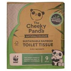 The Cheeky Panda Natural Colour Bamboo Toilet Tissue 9 Rolls