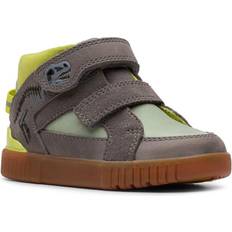Clarks Oslo Play T Boys First Boots - Grey/Green