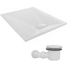 Showers NRG 1100 x 900mm smc White Rectangle Slate Effect Bathroom Shower Tray