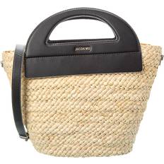 Jason Wu Straw & Leather Bucket Bag