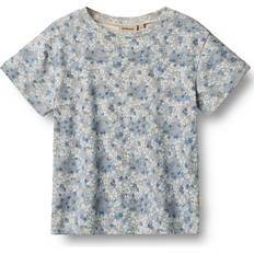 Blommiga Överdelar Barnkläder Wheat Ella T-shirt - Blue Summer Blommor