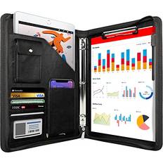 Wriyes Leather Padfolio with 3 Ring Binder