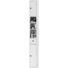 Badezimmerschrank Mit Schublade 20 x 20 x 178 cm Weiß