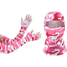 Red Balaclavas Dechoicelife LOOGDEEL Outdoor Balaclava And Sleeve - Rose Red