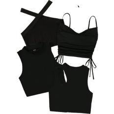 Shein Stücke/Set Casual Einfarbig Spaghetti Strap Tank Tops, Sommer