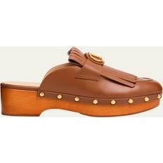 Valentino Garavani Dam Tofflor & Sandaler Valentino Garavani Trämules i Läder med VLogo