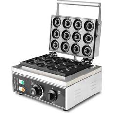 Waffle Makers Wejoy Commercial 12 Holes Donut Machine No-Stick Donut Waffle Maker