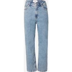 Miss Selfridge Heart Pocket Straight Leg Jean - Dirty Wash Blue