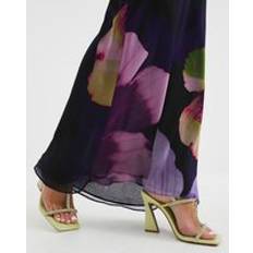 River Island Womens Green Diamante T Bar Heeled Sandals - 9