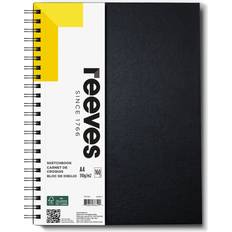 A4 Sketch & Drawing Pads Reeves Spiral Bound A4 Hardback Sketchbook Black
