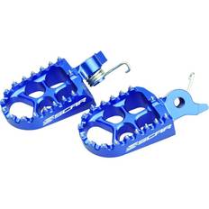Blue Motorcycle Foot Pegs Footpegs Evo - Blue