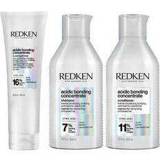Redken Acidic Bonding Concentrate Shampoo Conditioner 5-Minute Liquid Hair Mask Bundle Clear One Size
