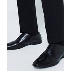 Oxford River Island Mens Black Leather Oxford Brogues - 9