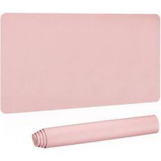 Pink Desk Mats Uxcell 35 x 17 in Large Desk Mat PU Leather Dual Side Light Pink